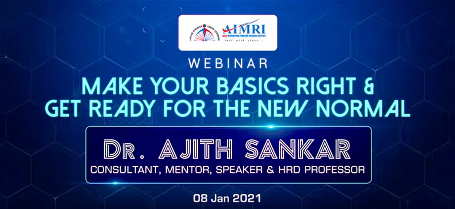 AIMRI Webinar Dr Ajith Sankar